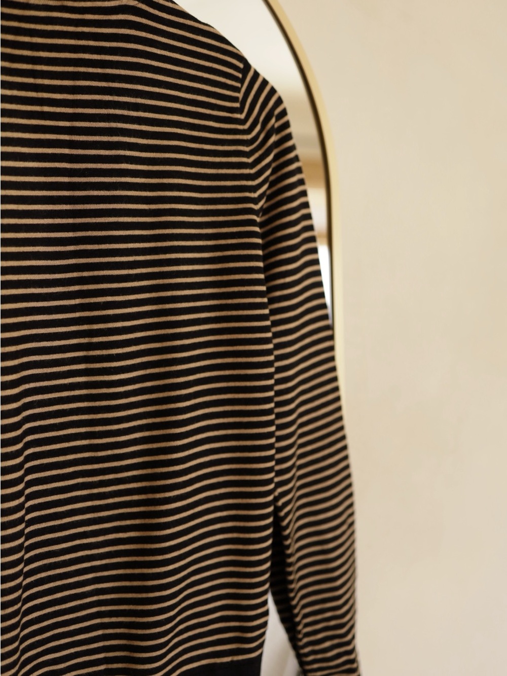 Striped Crewneck Sweater - Navy & Tan - Picture 3 of 6